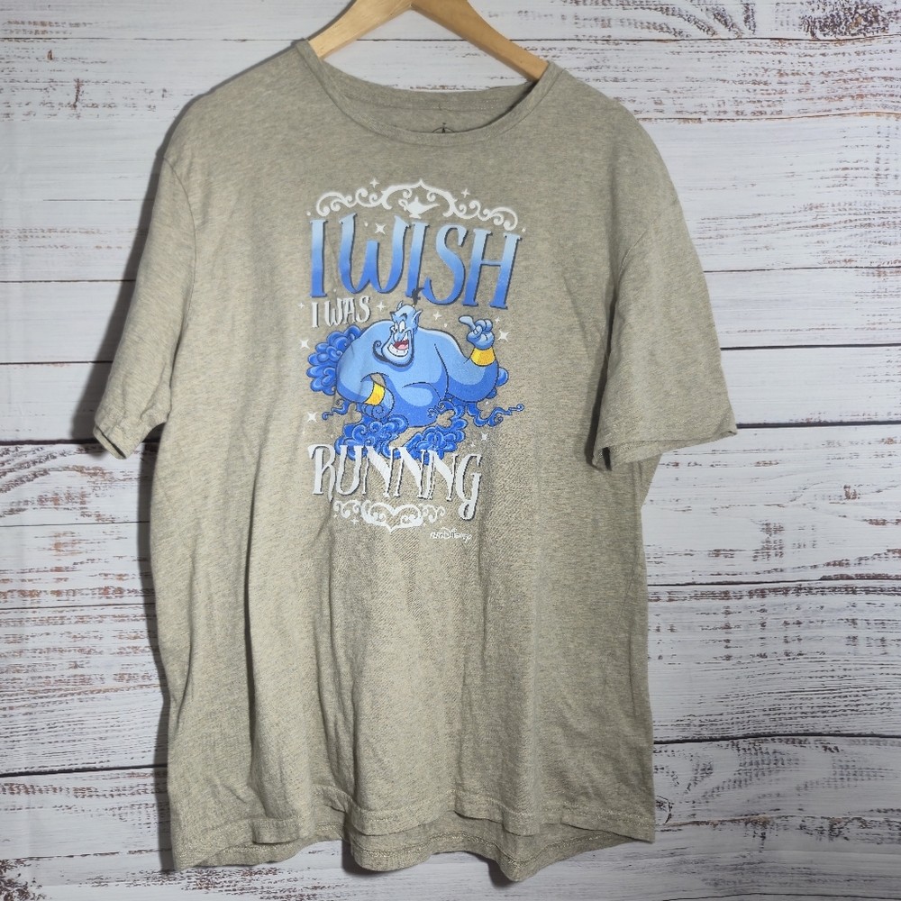 RUN DISNEY Aladdin Genie 'I Wish I Was Running' Magic Lamp Race Adult Shirt XL